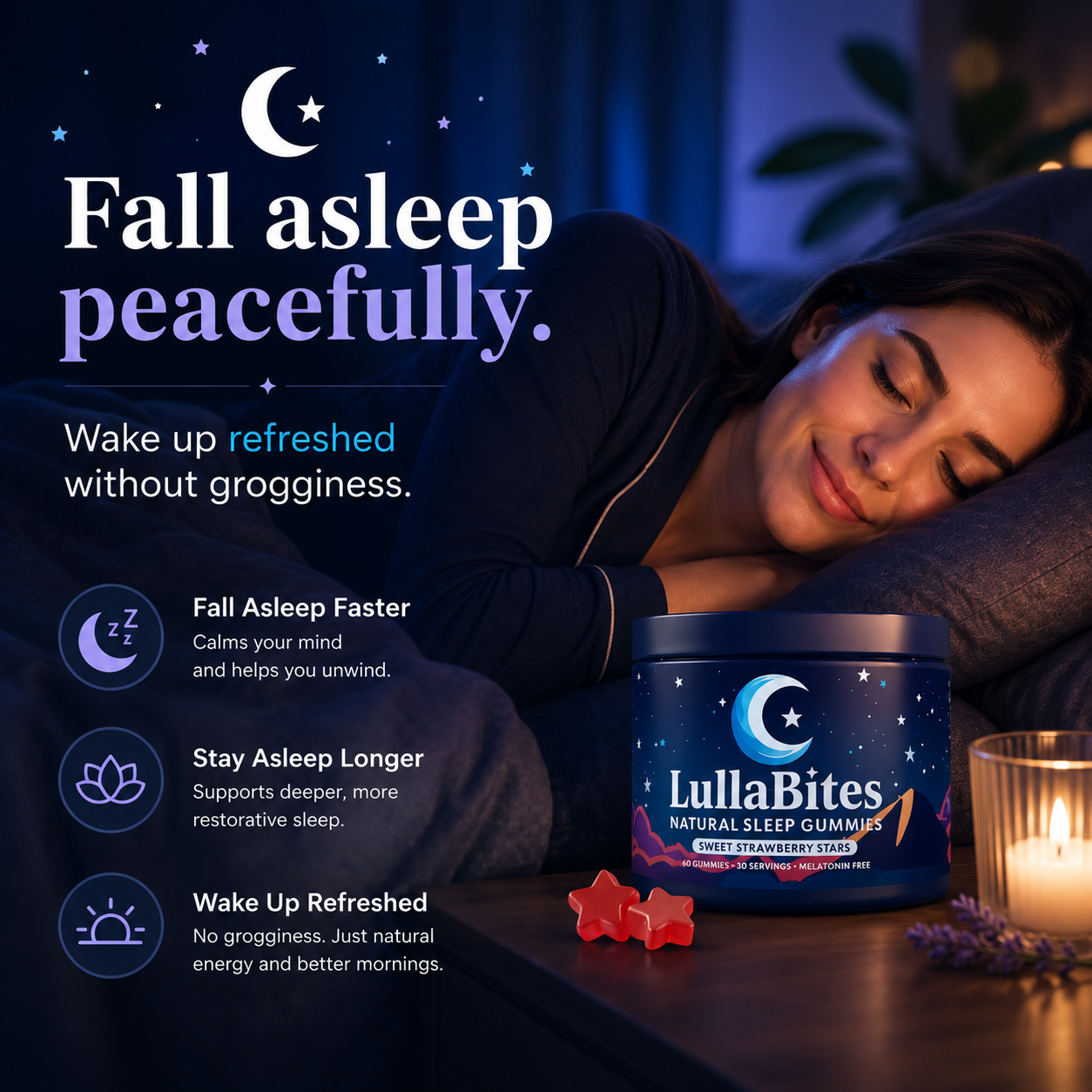 LullaBites Deep Sleep Gummies
